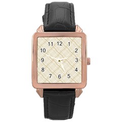 Background Pattern Rose Gold Leather Watch  by Simbadda