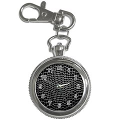 Black White Crocodile Background Key Chain Watches