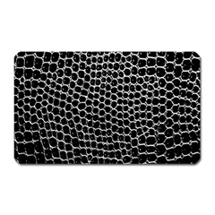 Black White Crocodile Background Magnet (Rectangular)