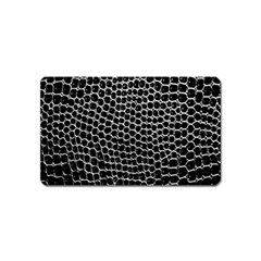 Black White Crocodile Background Magnet (Name Card)