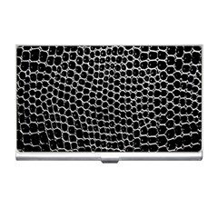 Black White Crocodile Background Business Card Holders