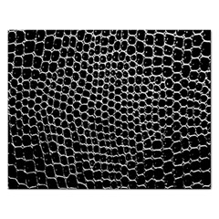 Black White Crocodile Background Rectangular Jigsaw Puzzl