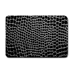 Black White Crocodile Background Small Doormat 