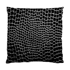 Black White Crocodile Background Standard Cushion Case (two Sides) by Simbadda