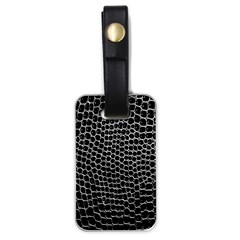 Black White Crocodile Background Luggage Tags (One Side) 