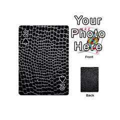 Black White Crocodile Background Playing Cards 54 (Mini) 