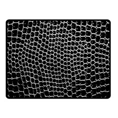 Black White Crocodile Background Double Sided Fleece Blanket (Small) 