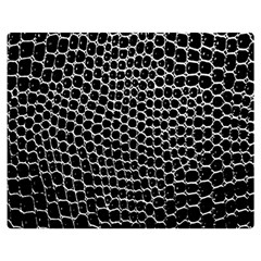 Black White Crocodile Background Double Sided Flano Blanket (medium) 