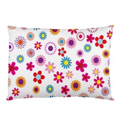 Colorful Floral Flowers Pattern Pillow Case (Two Sides)