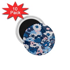 Fabric Wildflower Bluebird 1.75  Magnets (10 pack) 