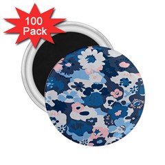 Fabric Wildflower Bluebird 2.25  Magnets (100 pack) 