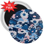 Fabric Wildflower Bluebird 3  Magnets (10 pack)  Front