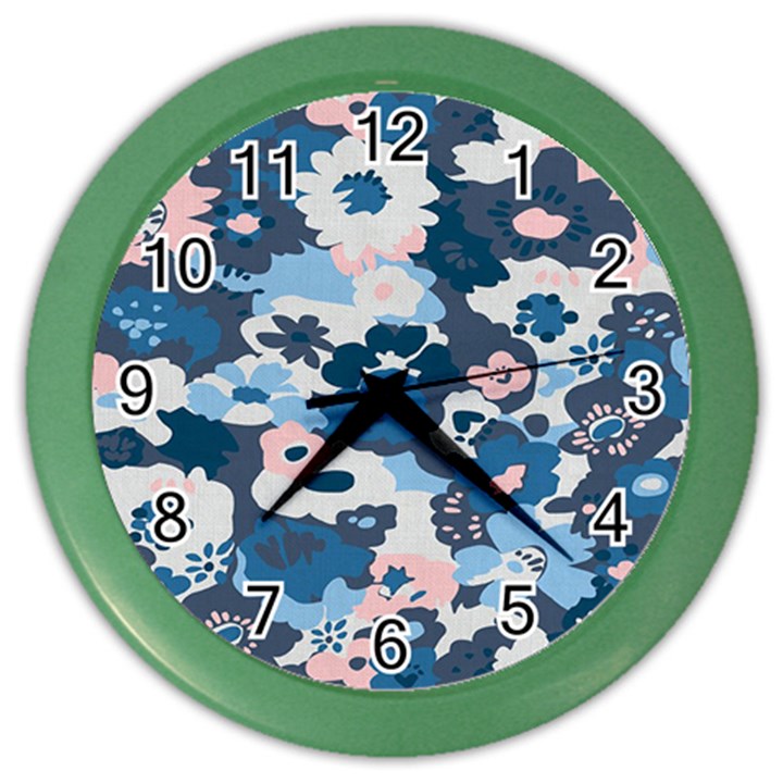 Fabric Wildflower Bluebird Color Wall Clocks