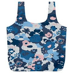 Fabric Wildflower Bluebird Full Print Recycle Bags (L) 