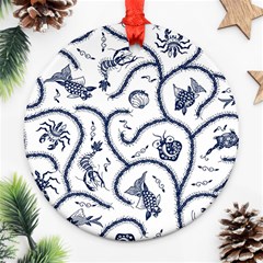 Fish Pattern Ornament (round) by Simbadda