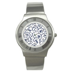 Fish Pattern Stainless Steel Watch