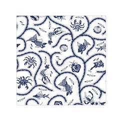 Fish Pattern Small Satin Scarf (square)