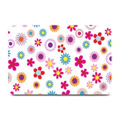 Colorful Floral Flowers Pattern Plate Mats