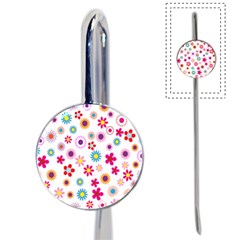 Colorful Floral Flowers Pattern Book Mark