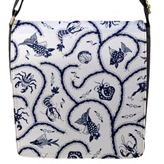 Fish Pattern Flap Messenger Bag (s)