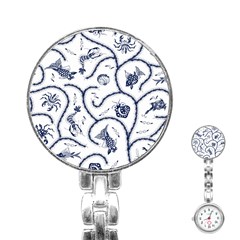 Fish Pattern Stainless Steel Nurses Watch