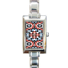 Morrocan Fez Pattern Arabic Geometrical Rectangle Italian Charm Watch