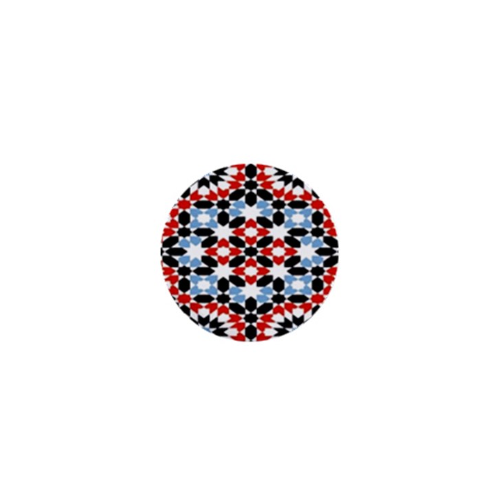 Morrocan Fez Pattern Arabic Geometrical 1  Mini Buttons