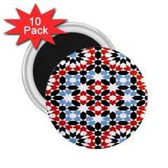 Morrocan Fez Pattern Arabic Geometrical 2 25  Magnets (10 Pack) 