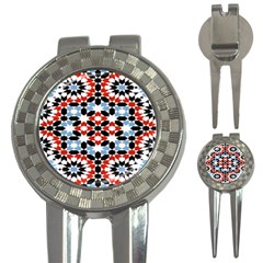 Morrocan Fez Pattern Arabic Geometrical 3-in-1 Golf Divots