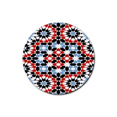 Morrocan Fez Pattern Arabic Geometrical Rubber Coaster (round)  by Simbadda