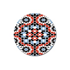 Morrocan Fez Pattern Arabic Geometrical Magnet 3  (round) by Simbadda