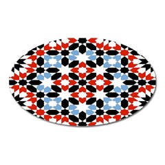 Morrocan Fez Pattern Arabic Geometrical Oval Magnet by Simbadda