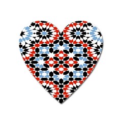 Morrocan Fez Pattern Arabic Geometrical Heart Magnet by Simbadda