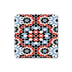 Morrocan Fez Pattern Arabic Geometrical Square Magnet by Simbadda