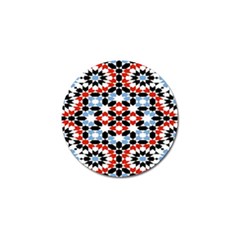 Morrocan Fez Pattern Arabic Geometrical Golf Ball Marker