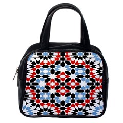 Morrocan Fez Pattern Arabic Geometrical Classic Handbags (one Side) by Simbadda