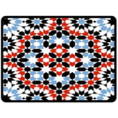 Morrocan Fez Pattern Arabic Geometrical Fleece Blanket (large)  by Simbadda