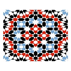 Morrocan Fez Pattern Arabic Geometrical Double Sided Flano Blanket (large)  by Simbadda