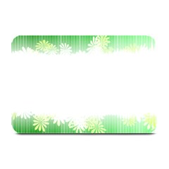 Green Floral Stripe Background Plate Mats by Simbadda