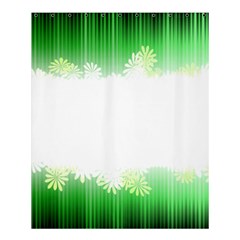 Green Floral Stripe Background Shower Curtain 60  X 72  (medium)  by Simbadda