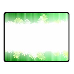 Green Floral Stripe Background Double Sided Fleece Blanket (small)  by Simbadda