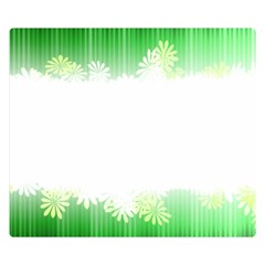 Green Floral Stripe Background Double Sided Flano Blanket (small) 