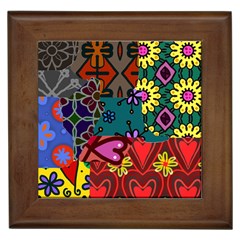 Patchwork Collage Framed Tiles