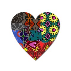 Patchwork Collage Heart Magnet