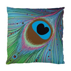 Peacock Feather Lines Background Standard Cushion Case (two Sides) by Simbadda