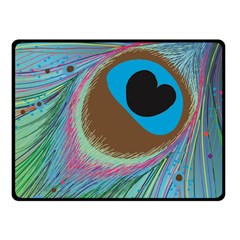 Peacock Feather Lines Background Fleece Blanket (small)