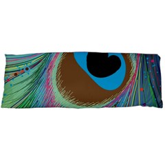 Peacock Feather Lines Background Body Pillow Case (dakimakura)