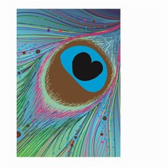 Peacock Feather Lines Background Large Garden Flag (two Sides)