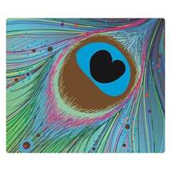 Peacock Feather Lines Background Double Sided Flano Blanket (small) 