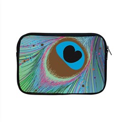 Peacock Feather Lines Background Apple Macbook Pro 15  Zipper Case